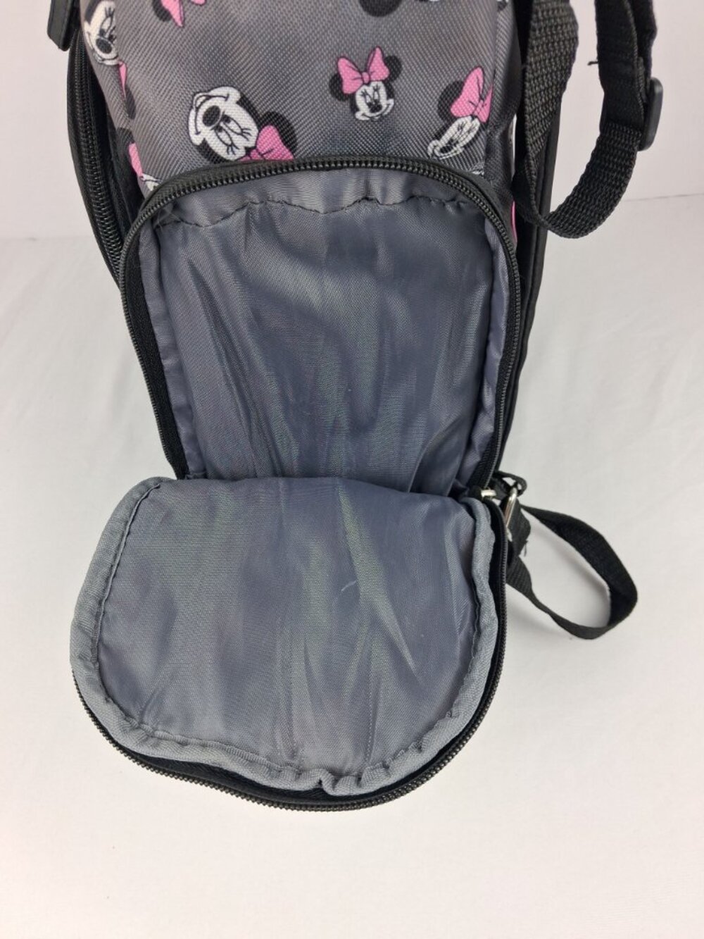 Disney Baby Minnie Mouse Backpack Diaper Bag With Pink Bow Print Multi-Pockets - Picture 9 of 16